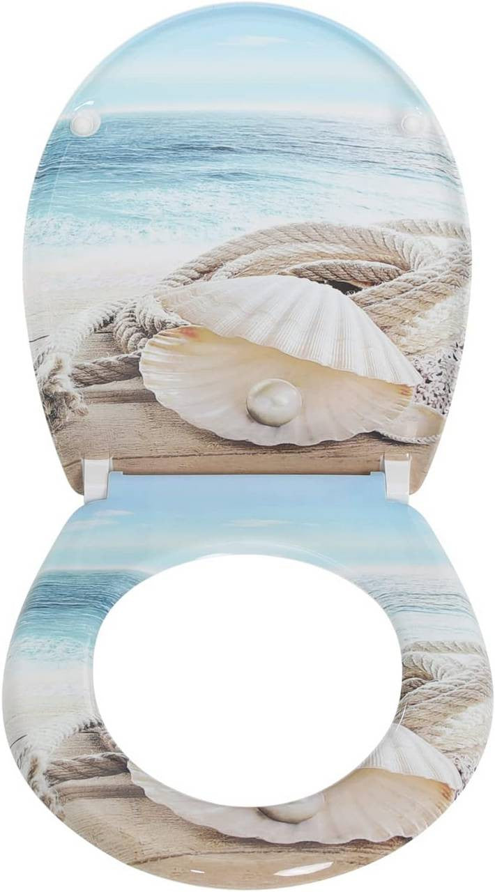 24goodz Soft-Close Toilet Seat - Whisper-Quiet Closure - Duroplast - Universal Oval Shape - White