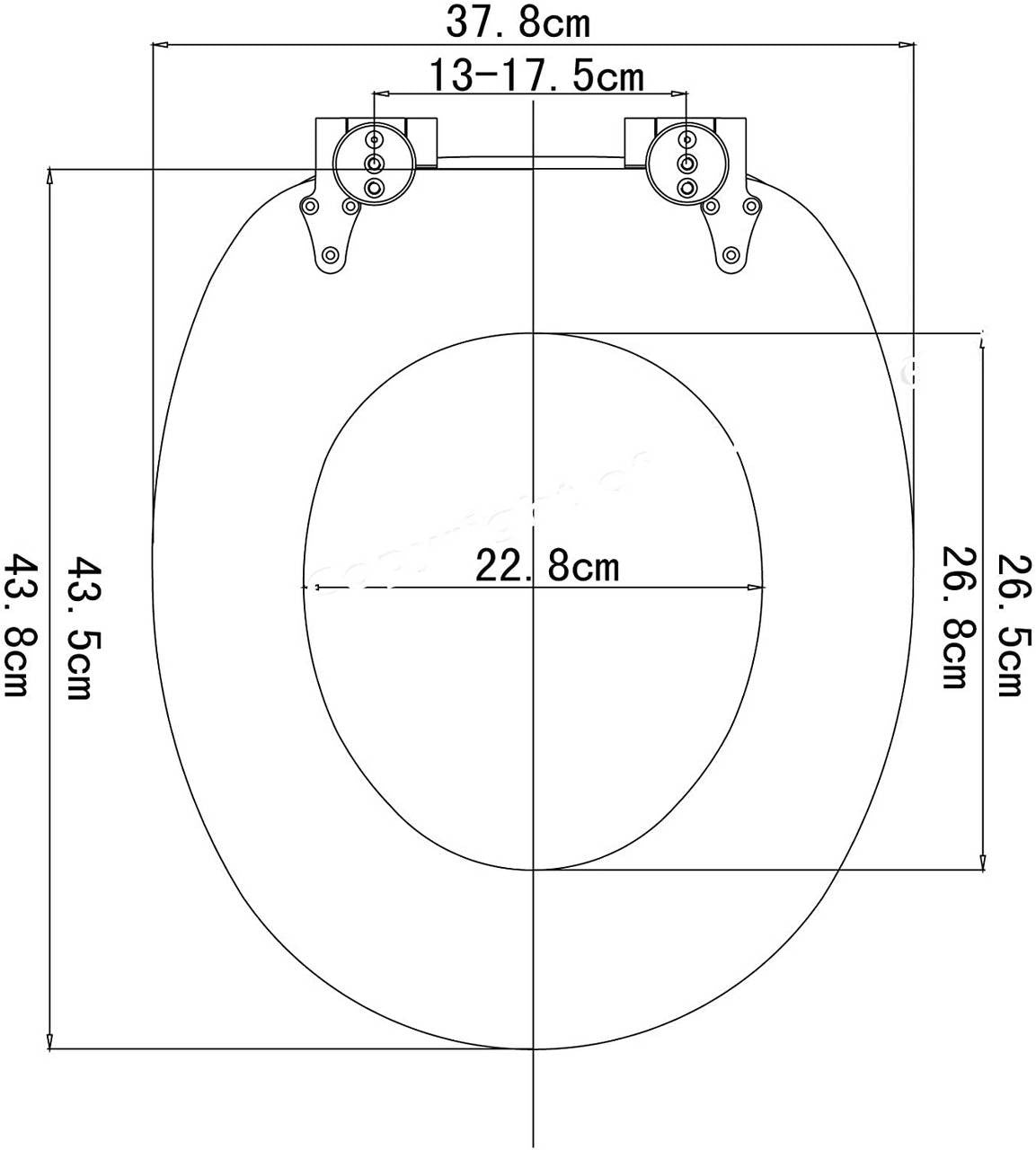 24goodz Soft-Close Toilet Seat - Antibacterial and Durable - MDF - Universal Fit - Printed Design