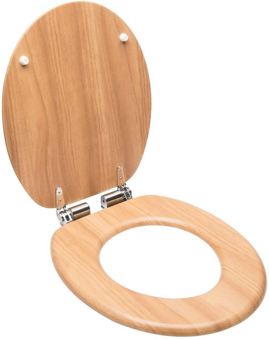 24goodz Soft-Close Toilet Seat - Quiet Closure Mechanism - Antibacterial and Water-Resistant - MDF - Universal Fit - Oval Shape
