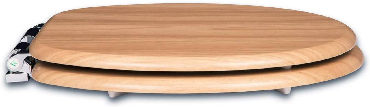 24goodz Soft-Close Toilet Seat - Quiet Closure Mechanism - Antibacterial and Water-Resistant - MDF - Universal Fit - Oval Shape