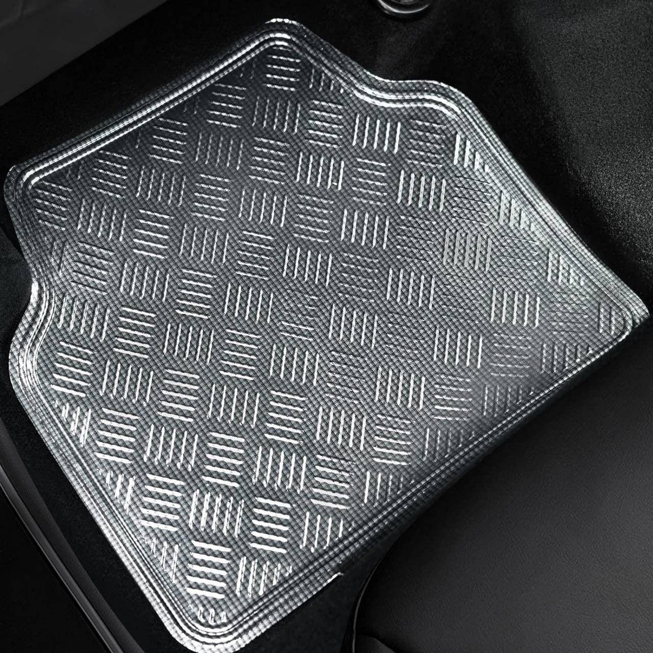24goodz Universal Car Floor Mats - Durable and Waterproof - PVC - For All Seasons - Anthracite