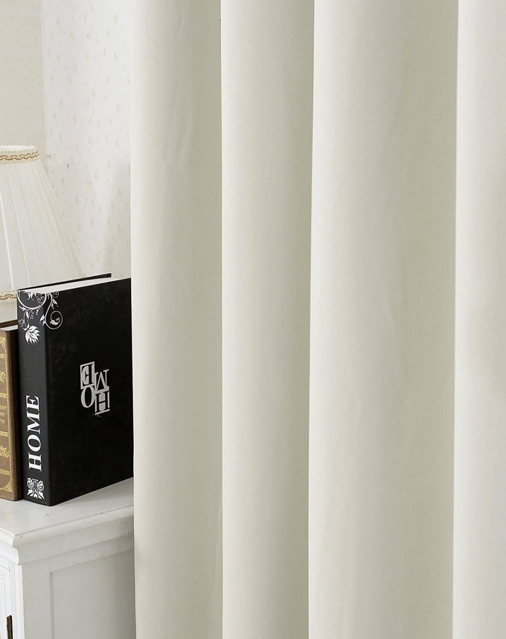24goodz Thermal Curtain with Eyelets - Energy Saving & Sound Absorbing - 100% Polyester - Beige - 135x225 cm