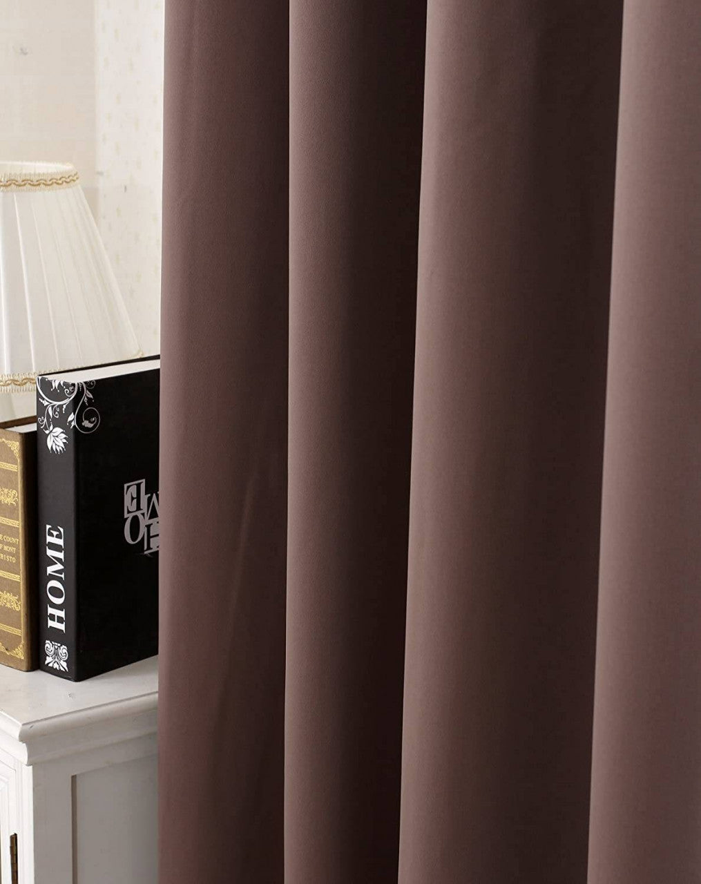 24goodz Thermal Curtain with Eyelets 250g/m² - Durable and Stylish - 100% Polyester - Brown - 135x225 cm