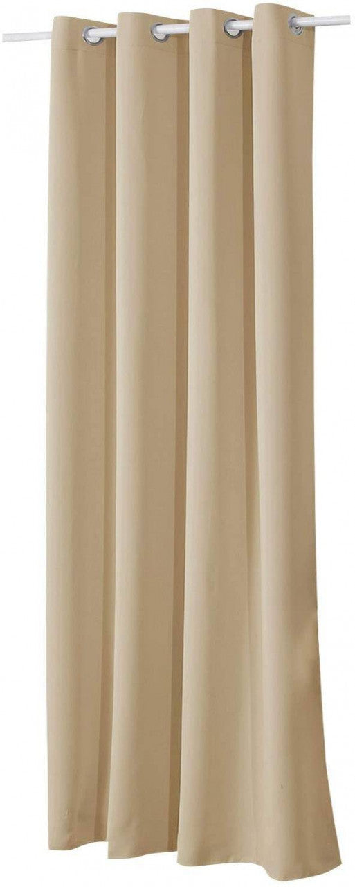 24goodz Thermal Curtain with Eyelets - Durable and Stylish - 100% Polyester - For Home and Office - Champagne 135x225 cm - cp