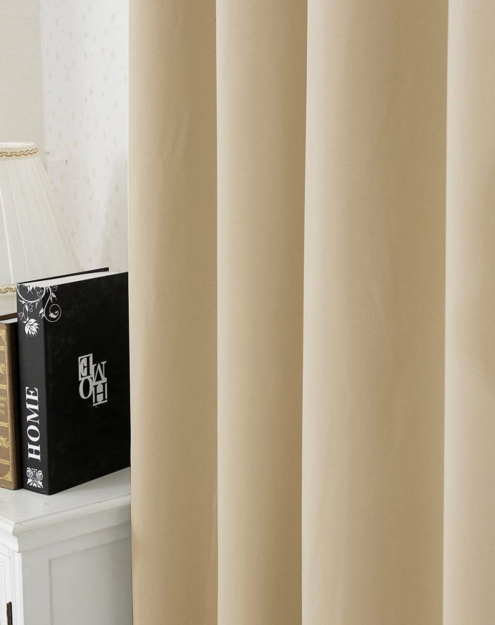 24goodz Thermal Curtain with Eyelets - Durable and Stylish - 100% Polyester - For Home and Office - Champagne 135x225 cm - cp