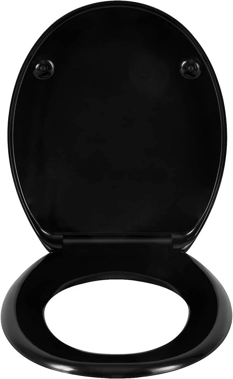 24goodz Oval Duroplast Toilet Seat - Soft-Close Mechanism - Durable - For Standard O-Shaped Toilets - Colourful - 37.1 x 45.5 cm