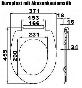 24goodz Duroplast Toilet Seat with Soft-Close Mechanism - Easy to Clean - Antibacterial Material - 175 kg Load Capacity - White - 45.5 cm x 37.1 cm