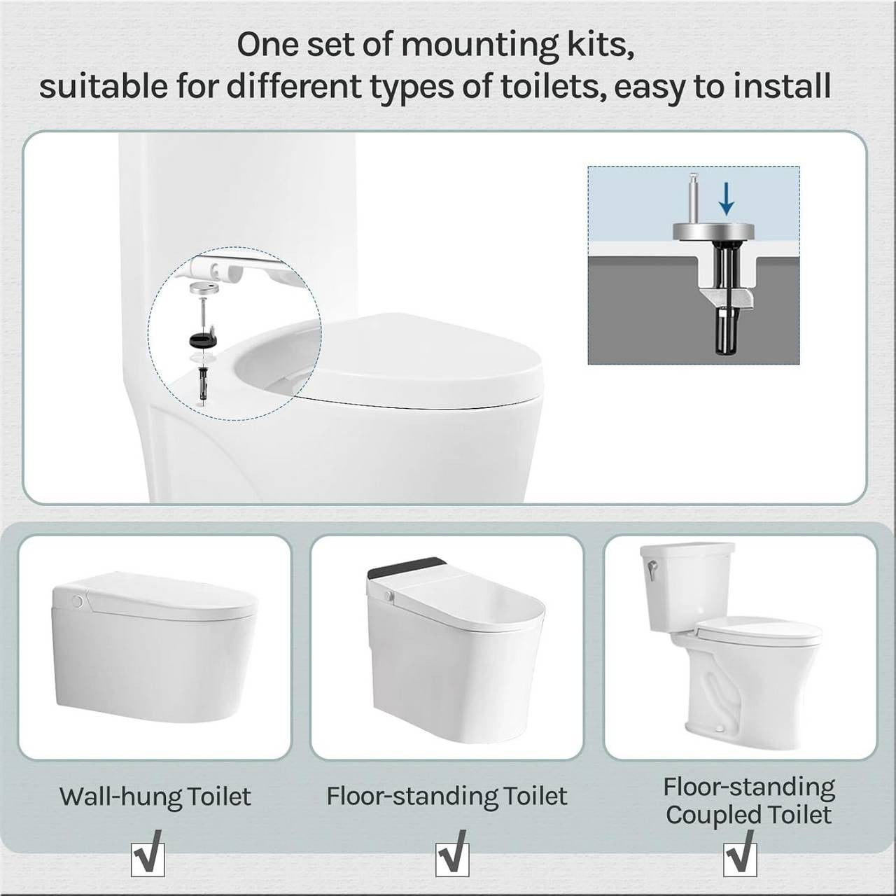 24goodz Duroplast Toilet Seat - Soft-Close Mechanism - Quick Release for Easy Cleaning - Duroplast - For Everyone - Blue Goldfish