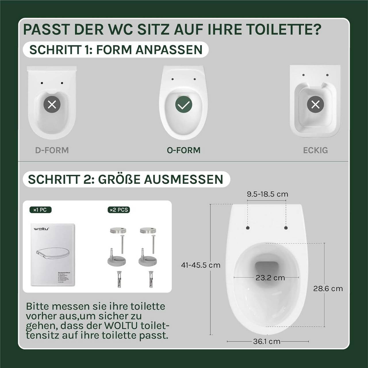 24goodz Soft-Close Toilet Seat - Quiet Closure - Easy to Clean - Plastic - For Oval Toilets - White