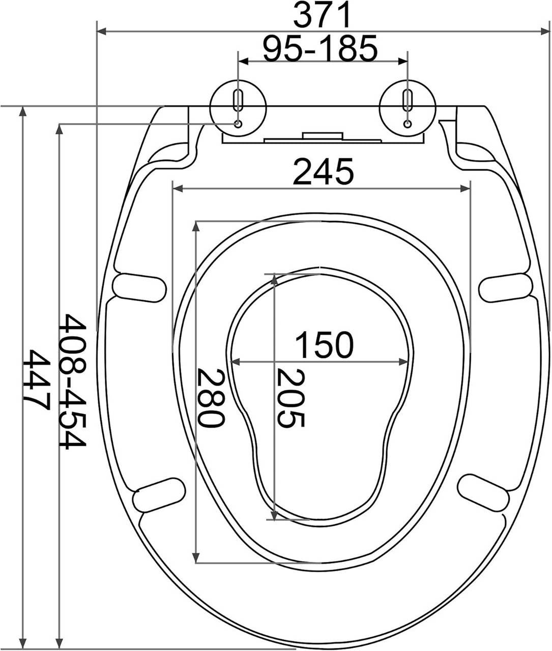 24goodz Toilet Seat with Integrated Soft-Close Child Seat - Ideal for Families - Durable Plastic - White - 45.4 x 37.1 cm