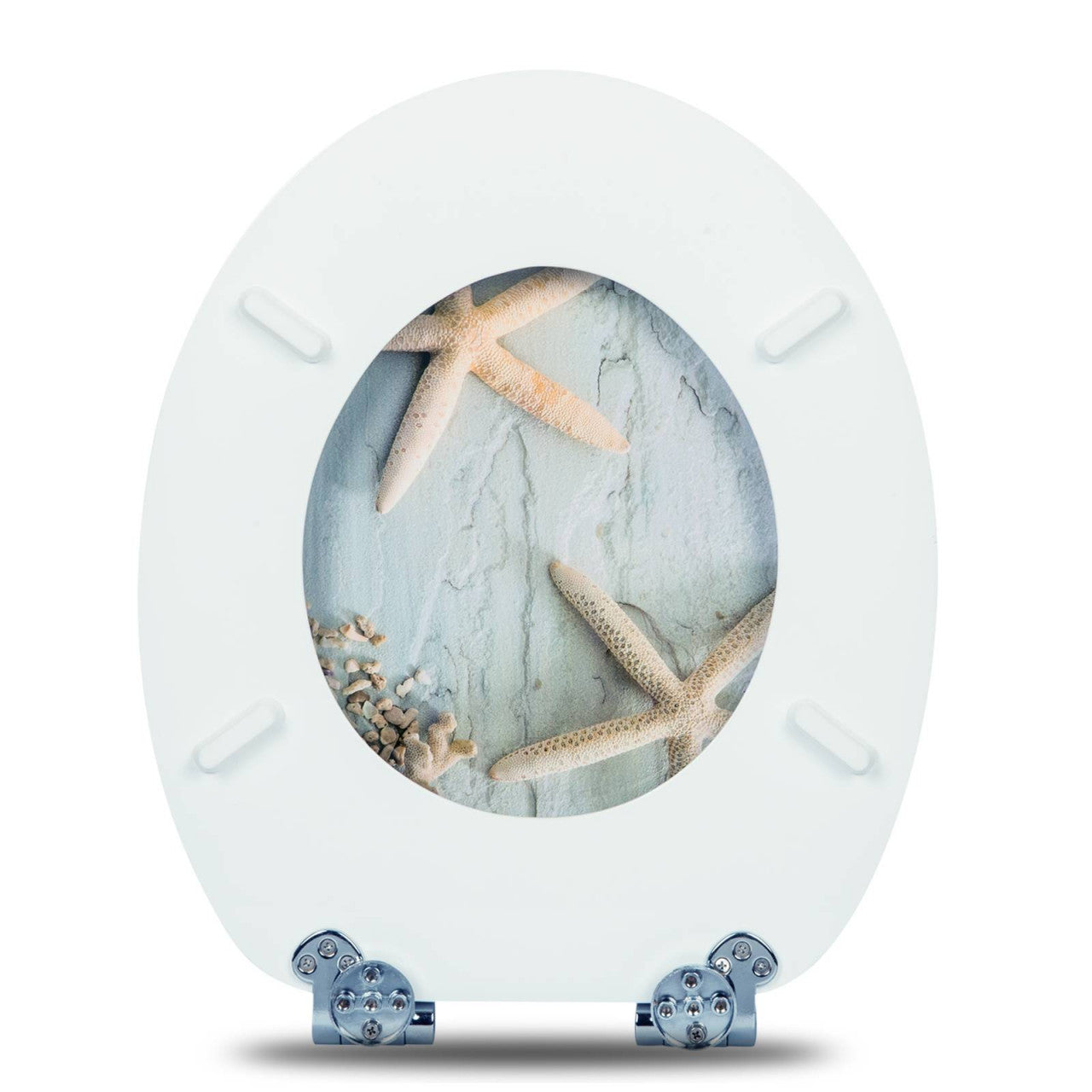 24goodz Soft-Close Toilet Seat - Antibacterial and Durable - MDF - Universal Fit - Printed Design