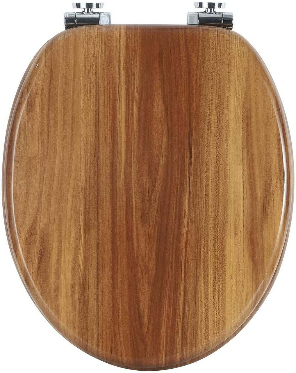 24goodz MDF Toilet Seat - Soft Close Technology - Durable and Antibacterial - MDF - For Standard O-Shaped Toilets - White