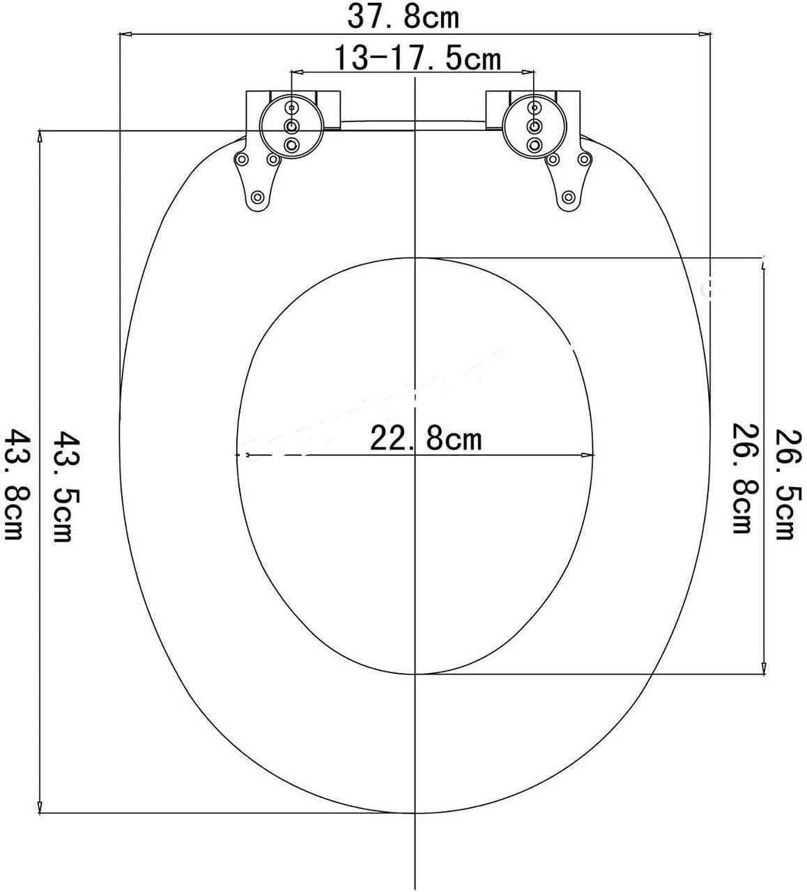 24goodz MDF Toilet Seat - Soft Close Technology - Durable and Antibacterial - MDF - For Standard O-Shaped Toilets - White