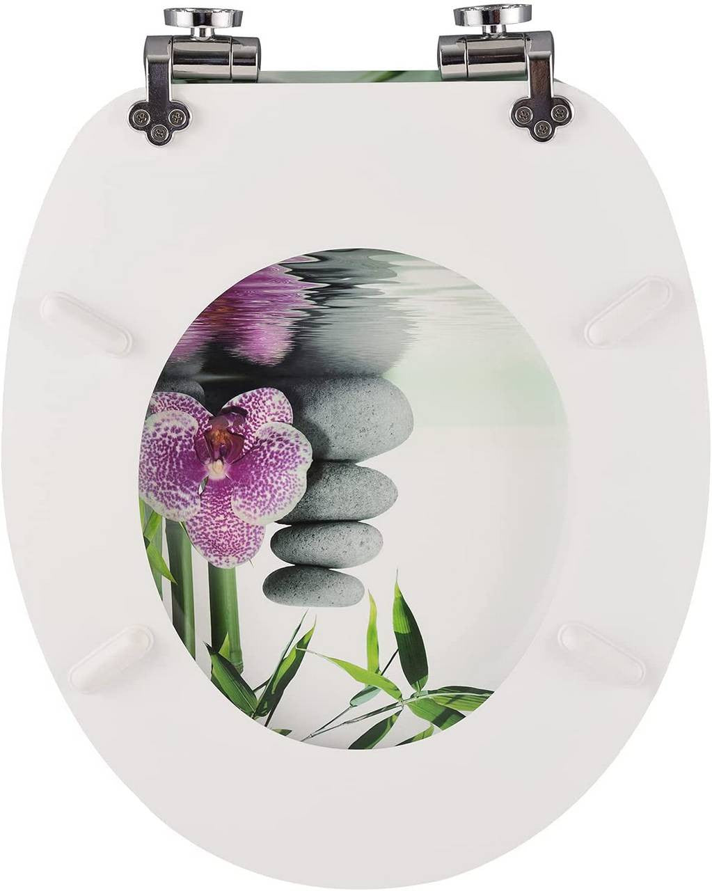 24goodz Soft-Close Toilet Seat - Antibacterial and Water-Resistant - MDF - Universal Fit - Multi-Colour