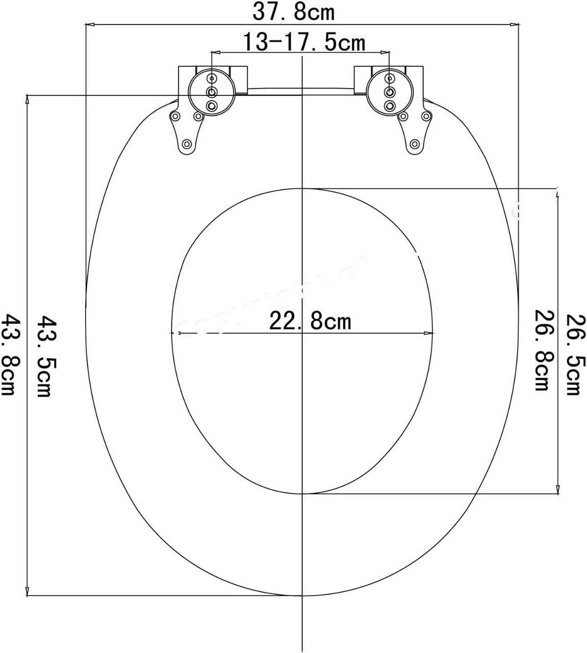 24goodz Soft-Close Toilet Seat - Antibacterial and Water-Resistant - MDF - Universal Fit - Printed Design