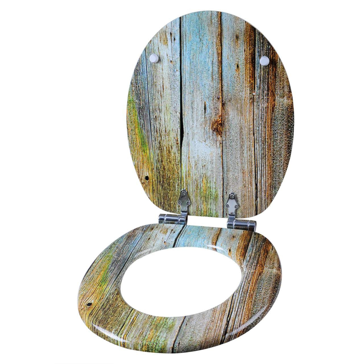 24goodz Premium Toilet Seat - Soft-Close Mechanism - Antibacterial and Water-Resistant - MDF - Universal Oval Shape - Printed Design