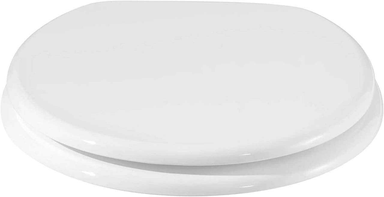 24goodz Soft-Close Toilet Seat - Silent Closure Mechanism - Antibacterial and Durable - MDF - Universal Fit - Oval Shape