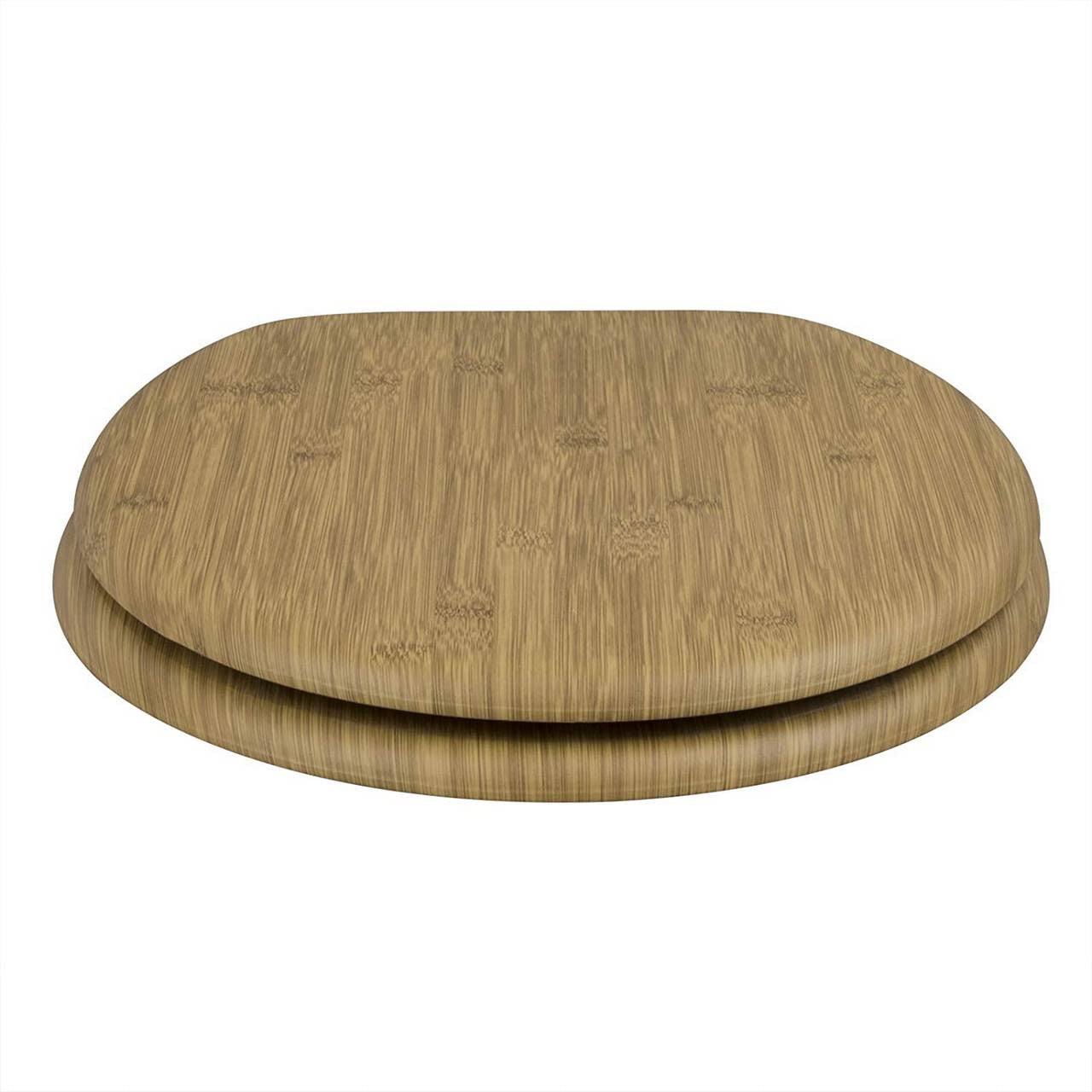 24goodz Soft-Close Toilet Seat - Silent Closure Mechanism - Antibacterial and Durable - MDF - Universal Fit - Oval Shape