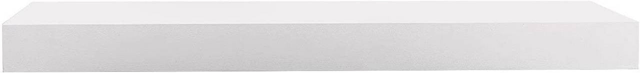 24goodz Floating Wall Shelf - Elegant and Moisture-Resistant - MDF - For Home Organization - White 70x22.9x3.8cm - ws