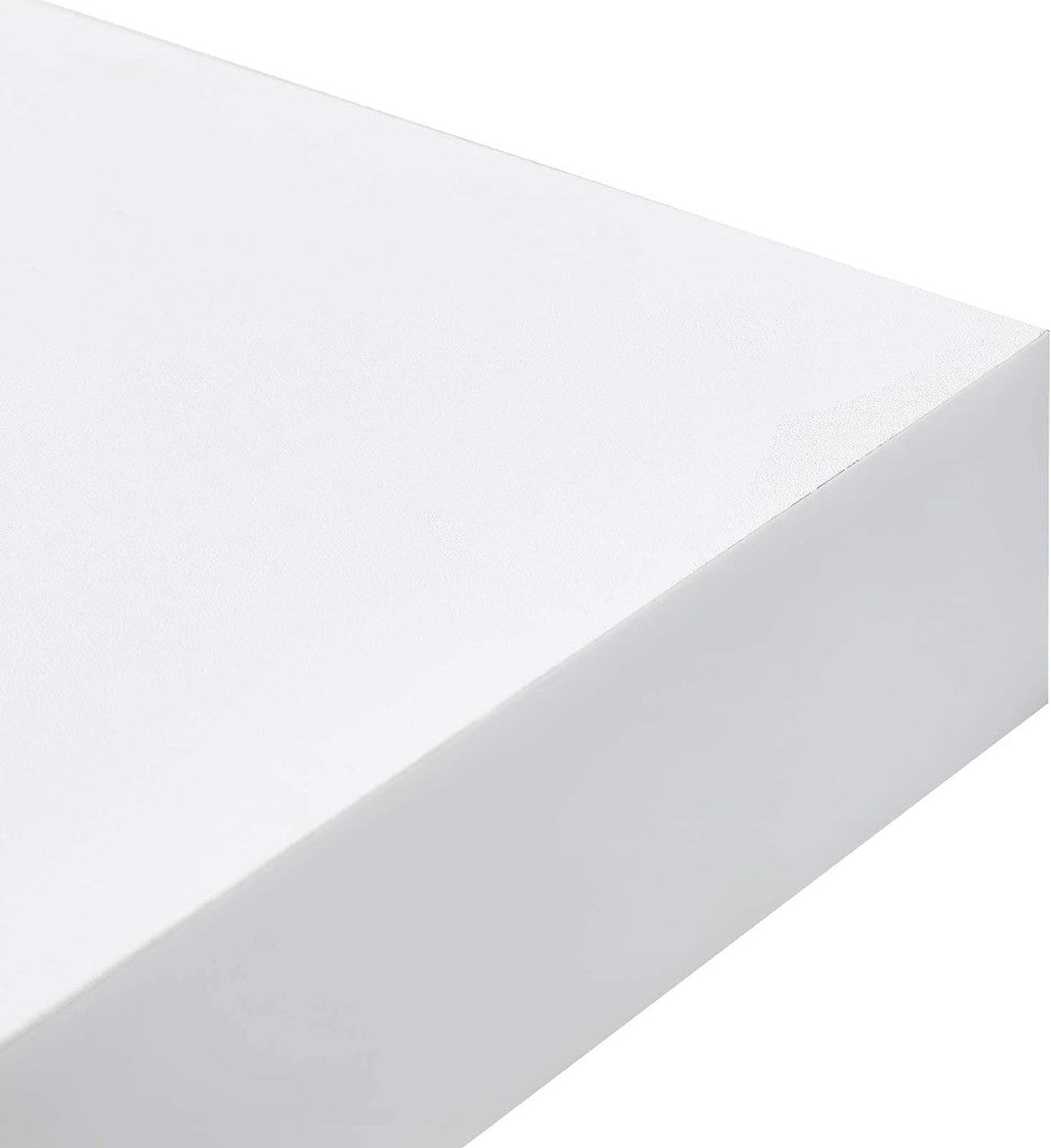24goodz Floating Shelf with Drawer - Extra Storage Space - MDF - For Home and Living - White 40 x 25 cm - ws