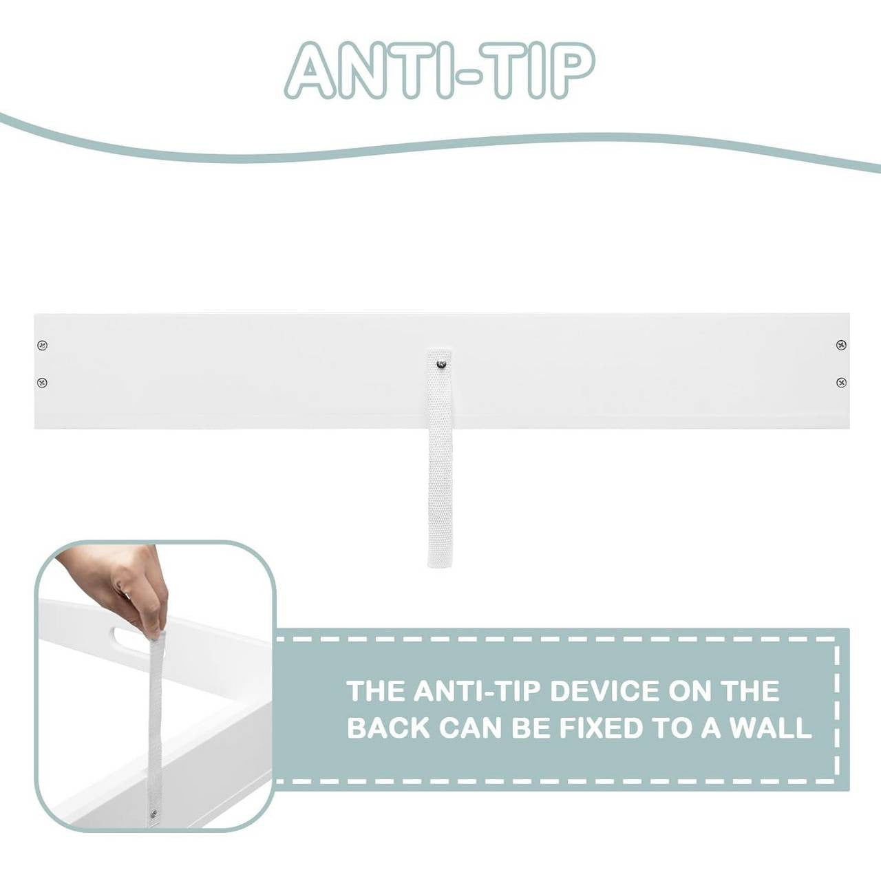 24goodz Universal Changing Topper - Safe Design with Side Walls - E1 MDF - For Babies - White 70x10x75 cm