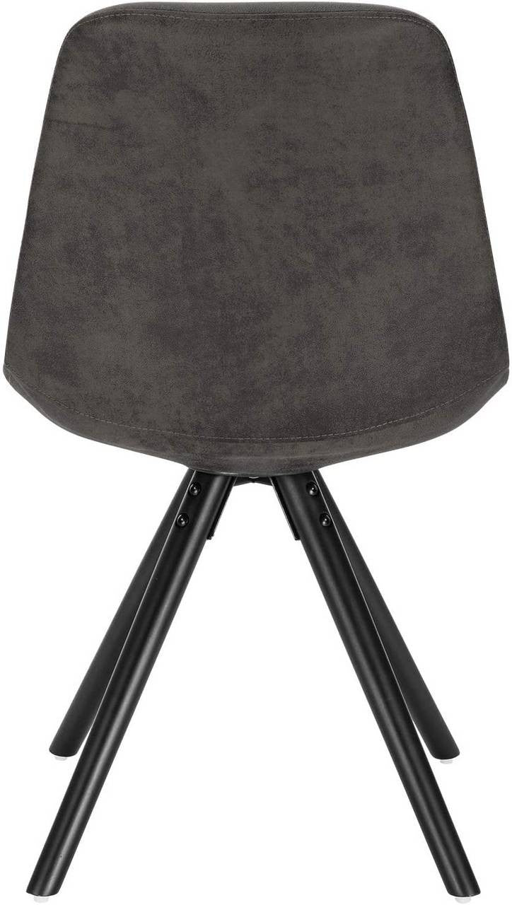 24goodz Dining Chair - Ergonomic Comfort - Durable Solid Wood - For Home & Office - Antique Leather Look Anthracite