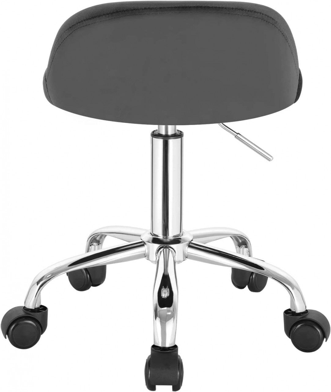 24goodz Adjustable Swivel Stool - Versatile Use - Comfortable Velvet Upholstery - For Home Office and Salons - Dark Grey - dgr
