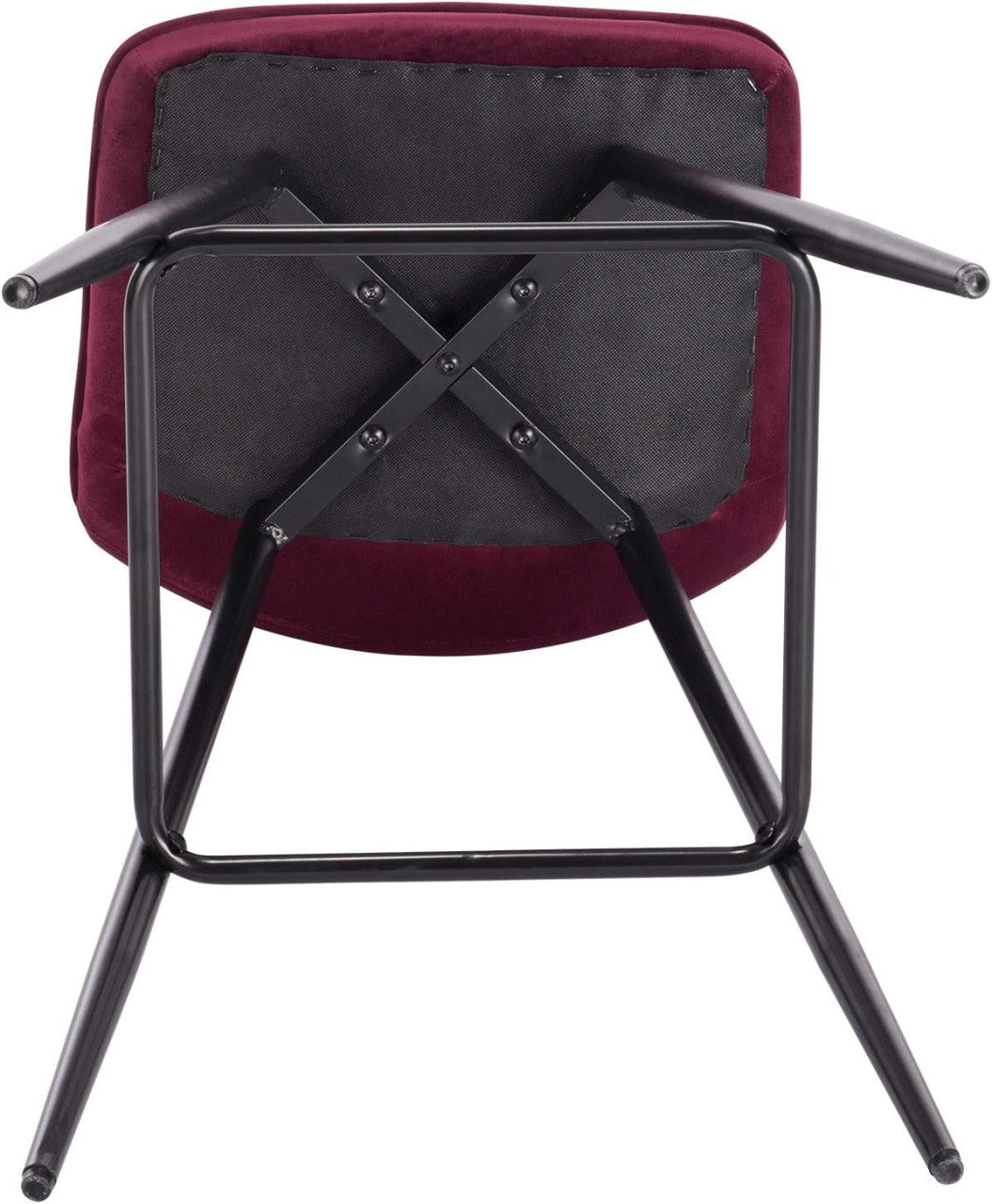24goodz Velvet Bar Stool - Comfortable & Ergonomic - Sturdy & Robust - Velvet + Metal - Bordeaux - Set of 2/4 - bd