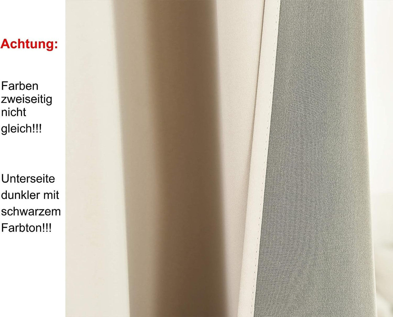 24goodz Set of 2 Eyelet Curtains - Lightweight and Soft - Thermal Insulation - 100% Polyester - Cream - 135x225 cm