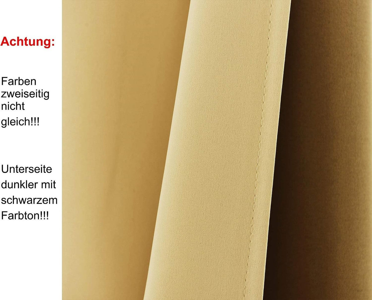 24goodz Set of 2 Eyelet Curtains - Lightweight and Soft - Energy-saving and Soundproof - 100% Polyester - Yellow - 135x225 cm - gb