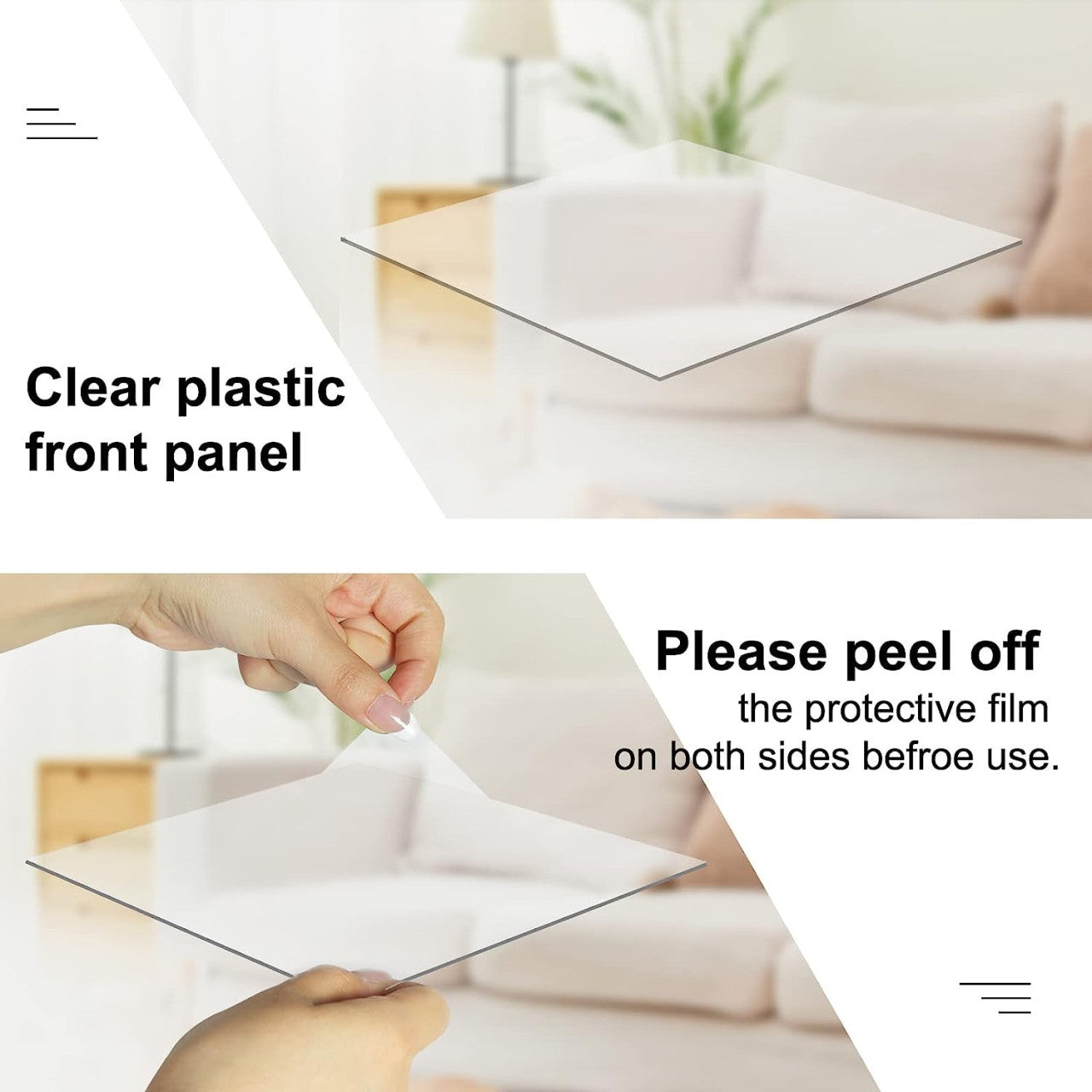 24goodz Set of 3 Photo Frames - High-Quality MDF - Versatile Display Options - MDF - For Everyone - Grey