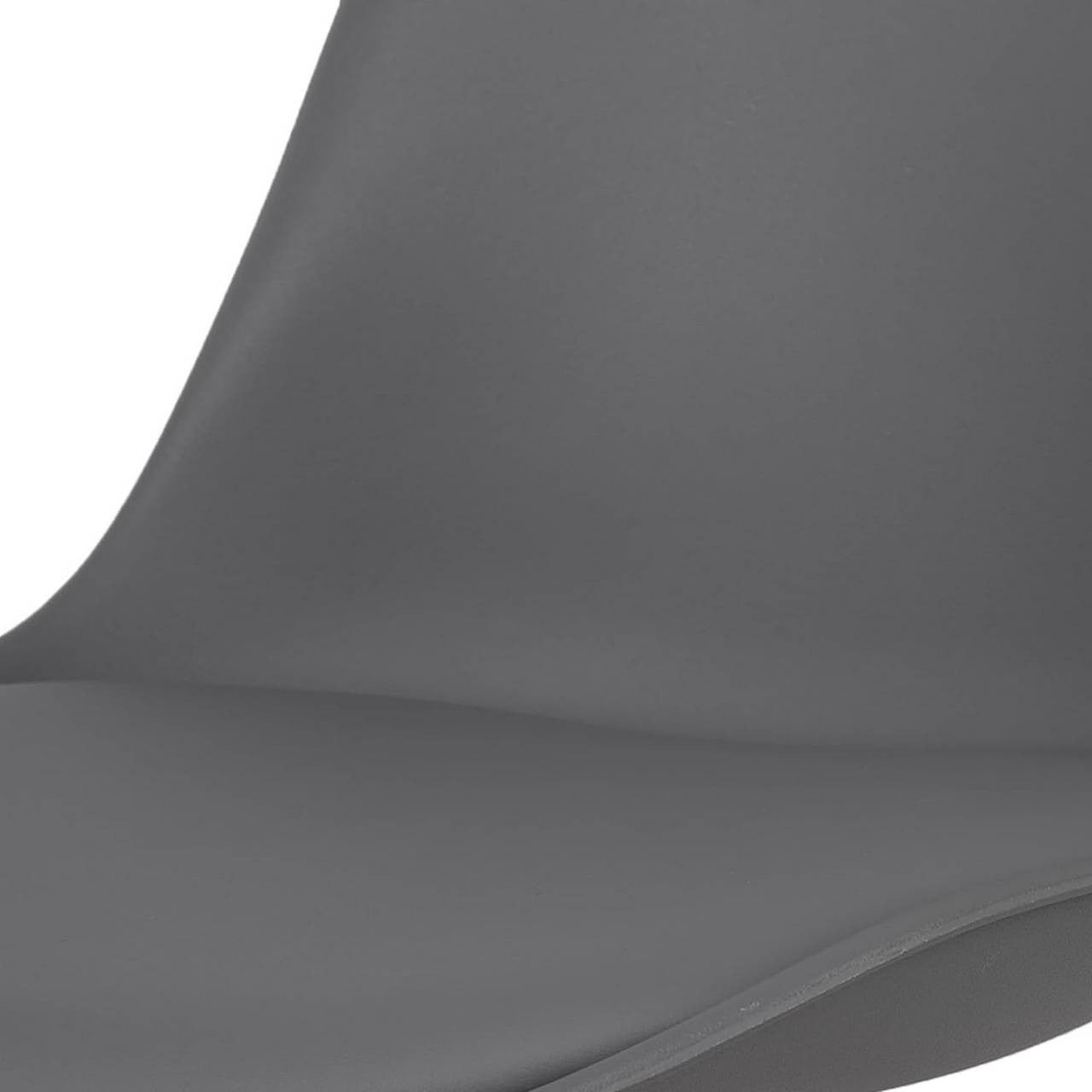 24goodz Dining Chair Set of 4 - Ergonomic Comfort - Sturdy & Stylish - Faux Leather & Solid Wood - Grey