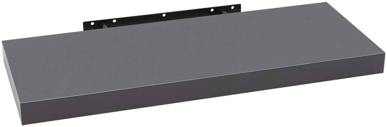 24goodz Set of 4 Wall Shelves - Versatile Use for Home Decor - MDF - For All Rooms - Dark Grey 110x22.9x3.8cm - dgr