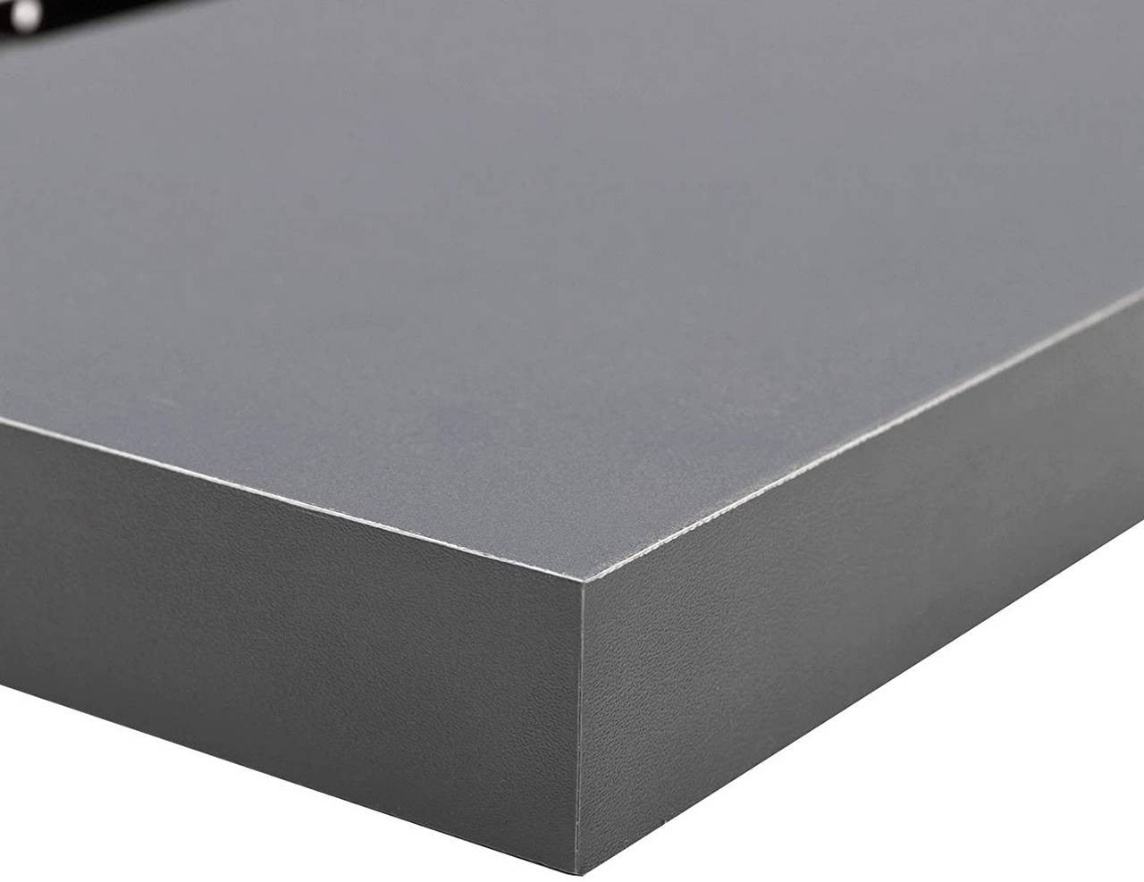 24goodz Set of 4 Floating Shelves - Stylish and Versatile - MDF - For Home & Office - Dark Grey 60x22.9x3.8cm - dgr