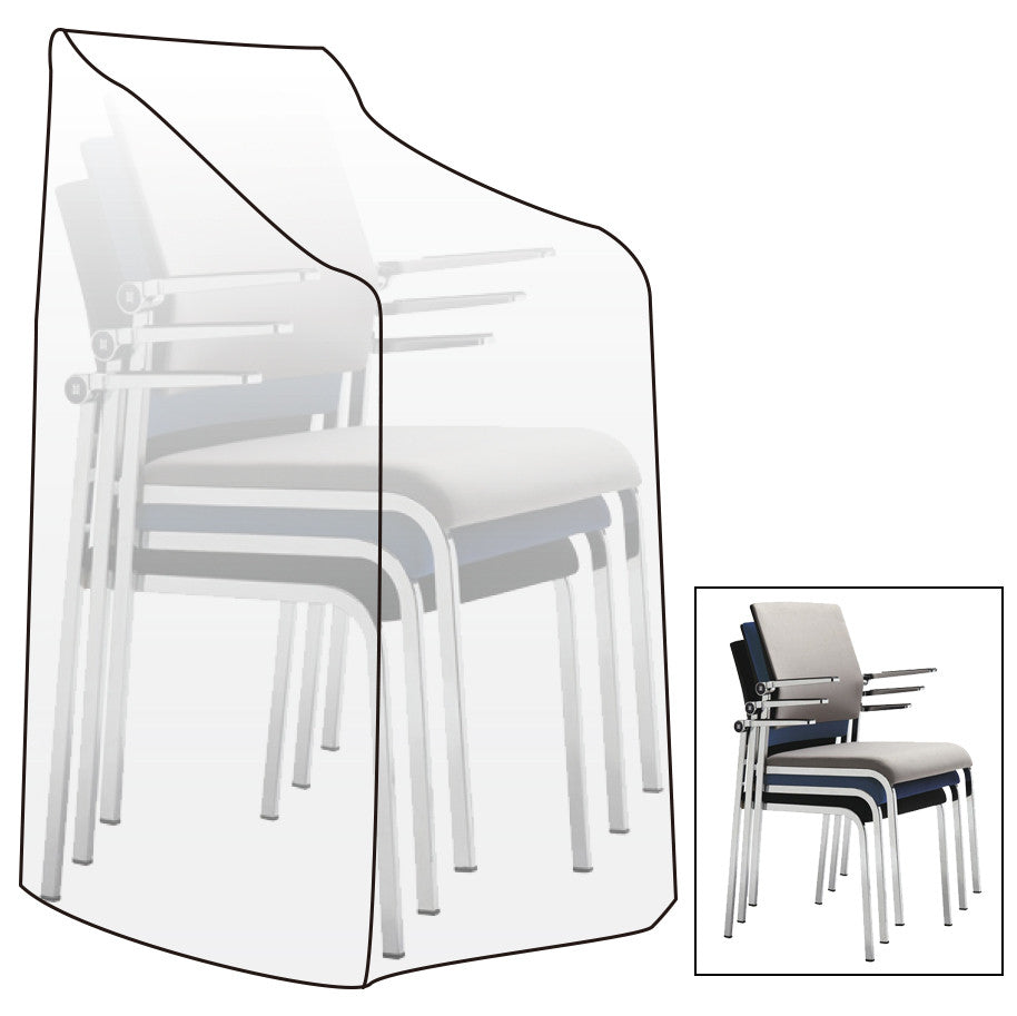 24goodz Garden Chair Cover - Durable & Weatherproof - PE Fabric - Transparent - 65x65x120/80 cm - tp