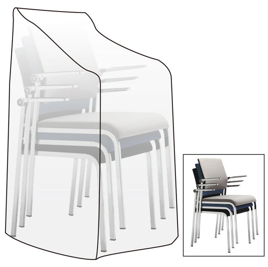 24goodz Garden Chair Cover - Durable & Weatherproof - PE Fabric - Transparent - 65x65x120/80 cm - tp