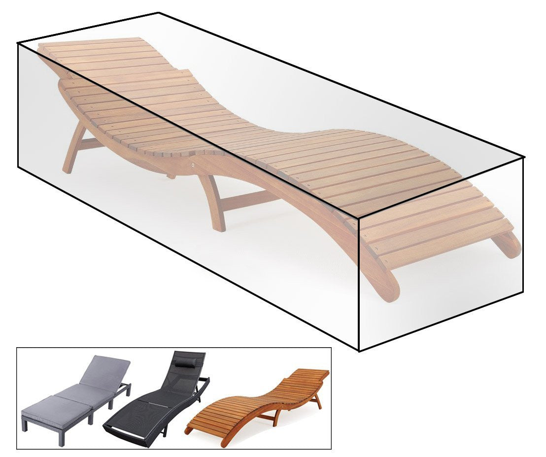 24goodz Protective Cover for Sun Lounger 218x77x55 - Durable & Weather-Resistant - PE Fabric - Transparent - tp
