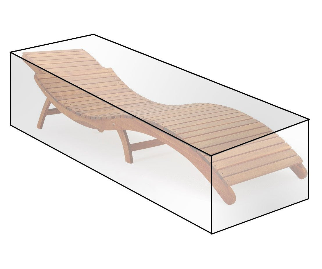 24goodz Protective Cover for Sun Lounger 218x77x55 - Durable & Weather-Resistant - PE Fabric - Transparent - tp