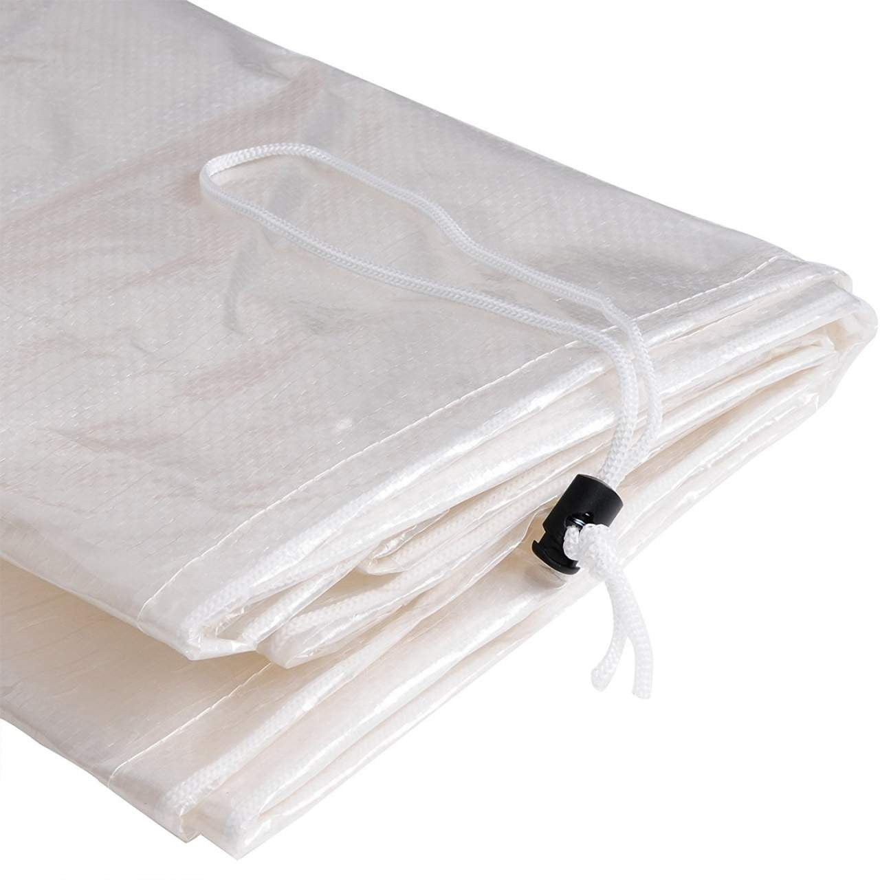 24goodz Protective Cover for Sun Lounger 218x77x55 - Durable & Weather-Resistant - PE Fabric - Transparent - tp