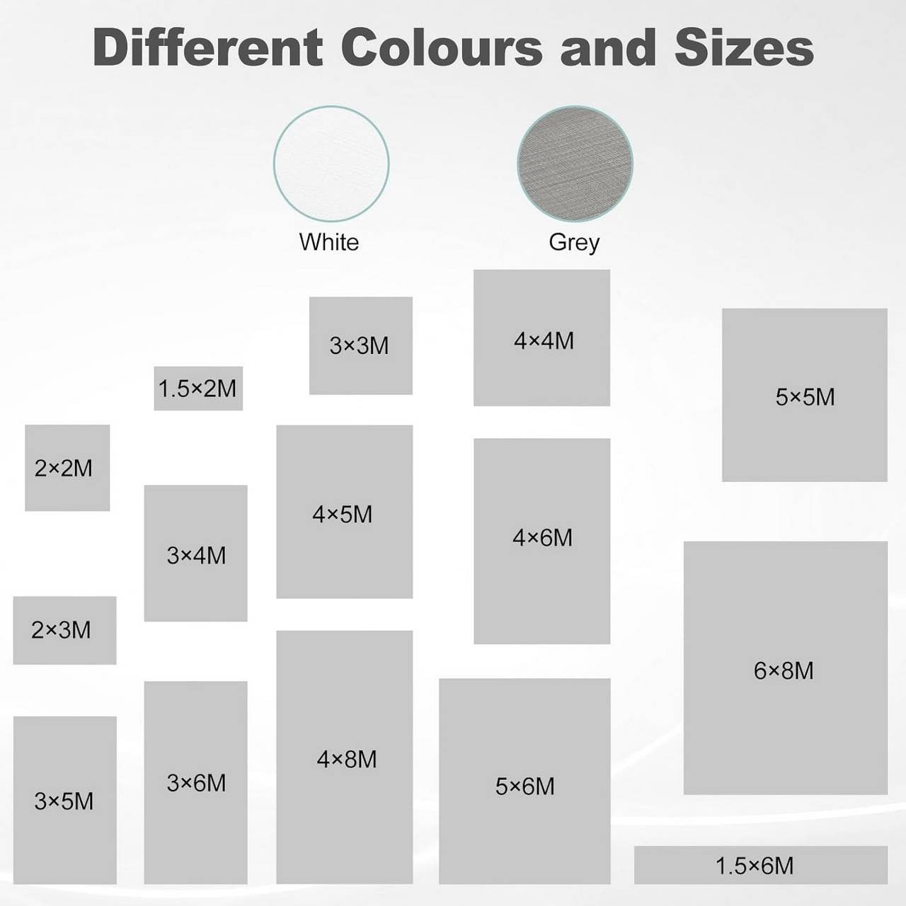 24goodz Waterproof Tarpaulin - Durable and Tear-Resistant - 280 g/m² PE - Grey - 3x3 m