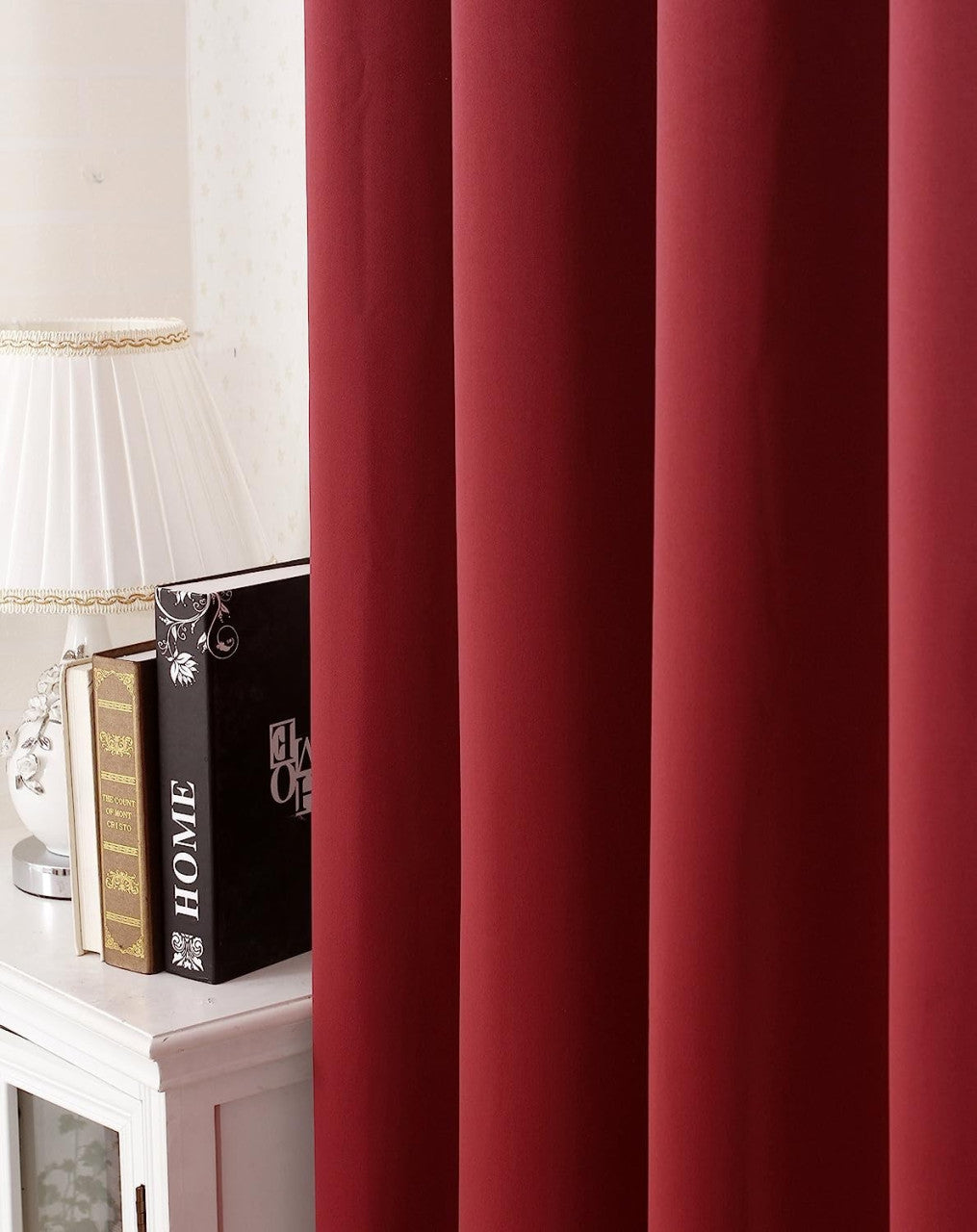 24goodz Blackout Curtains - Effective Light Blocking - Energy Saving & Noise Absorption - 100% Polyester - For Home & Office - Bordeaux 135x245 cm - bd
