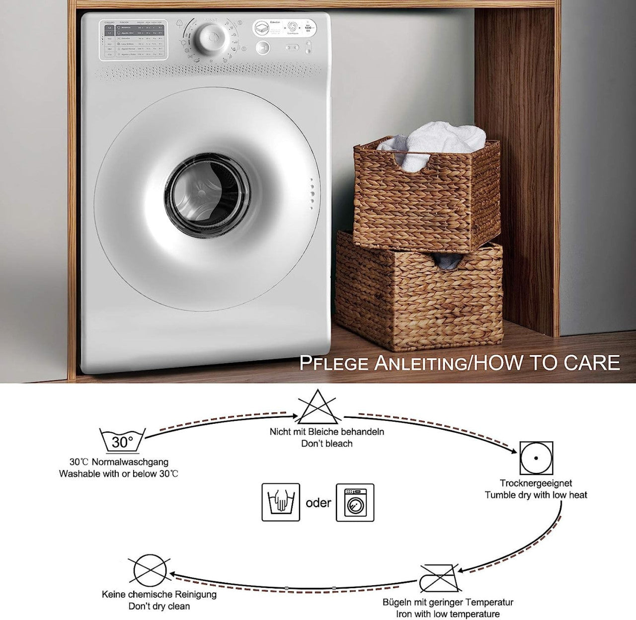 24goodz 2 Pieces Heat-insulating Blackout Curtains - Elegant Design - Energy Saving & Noise Absorption - 100% Polyester - For Home & Office - Grey White - sd