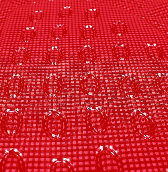 24goodz Universal Car Floor Mats - Trendy Aluminium Design - Optimal Dirt Protection - PVC - For All Seasons - Red
