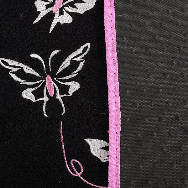 24goodz Car Floor Mat Set - Universal Fit for Most Vehicles - Durable Carpet Material - For All Seasons - Pink