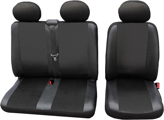 24goodz Universal Car Seat Covers for Vans - Durable and Easy to Clean - 100% Polyester - For Van Owners - Black