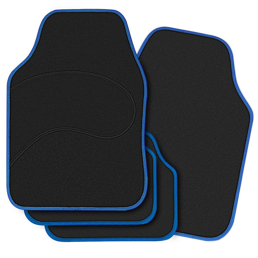 24goodz All-Weather Car Floor Mat Set - Comfortable and Durable - Carpet Material - Universal Fit - Blue