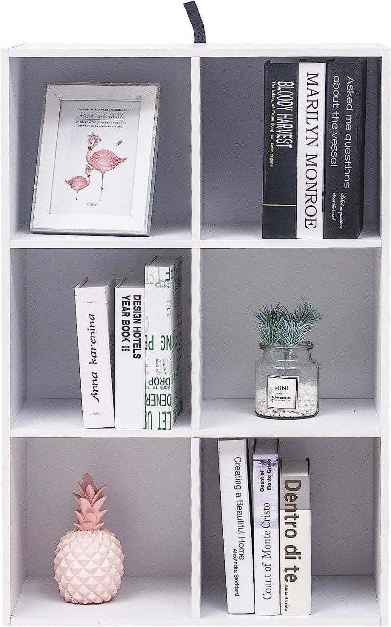 24goodz Cube Bookshelf - Space-Saving Design - Multifunctional Use - E1 Wood-Based Material - White - ws