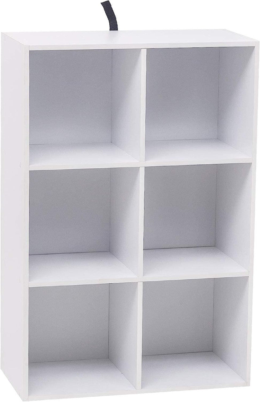 24goodz Cube Bookshelf - Space-Saving Design - Multifunctional Use - E1 Wood-Based Material - White - ws