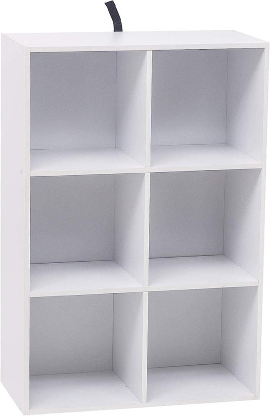 24goodz Cube Bookshelf - Space-Saving Design - Multifunctional Use - E1 Wood-Based Material - White - ws