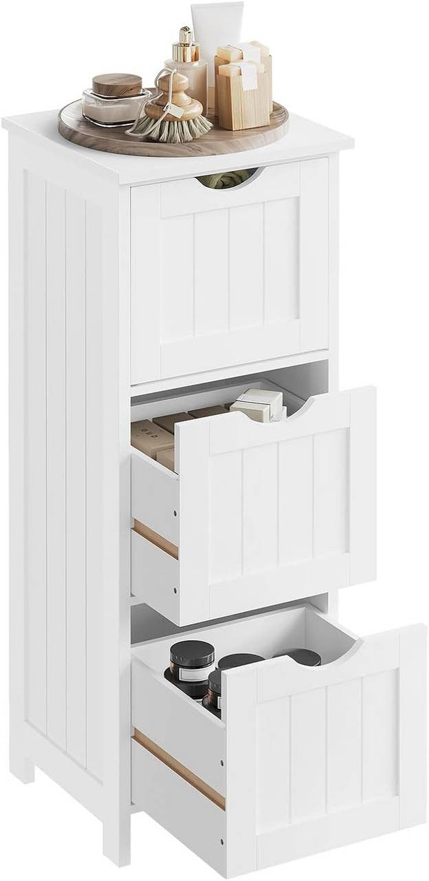 24goodz Bathroom Cabinet - Ample Storage Space - Compact Design - MDF - For Every Home - White